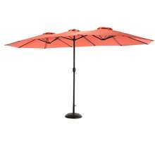 14.8 Ft Double Sided Outdoor Rectangular Large With Crank ( Orange )(No Base) - 橘色 + 鋼鐵 + 花園與戶外 - 查看 1