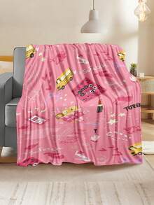 1pc Modern Style Soft & Comfortable Blanket, Minimalist Cool Design, Multi-Purpose Throw For Sofa, Bed And More, Outdoor Camping Leisure Blanket, Suitable For Home, Picnic, Travel, All Seasons Comfort, 280gsm Polyester, Machine Washable - Multicolor - View 3