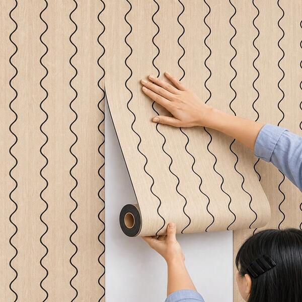 1 Roll 15.7in X 118.1in Self-Adhesive 3D Wavy Grid Wall Sticker, Waterproof XPE Foam Wallpaper For Living Room TV Background Wall And Bedroom Wall Decor, With Paper Tape, 3mm Thick