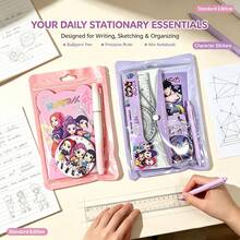 KPop Demon Hunters K-POP Gift Stationery Set With Badge, Pen And Notebook, Bestselling Stationery Store Selection, Suitable For Teenager Desk Decor, Holiday Gift, Classroom Incentive Prize, Fan Giveaway - Multicolor - View 6