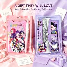 KPop Demon Hunters K-POP Gift Stationery Set With Badge, Pen And Notebook, Bestselling Stationery Store Selection, Suitable For Teenager Desk Decor, Holiday Gift, Classroom Incentive Prize, Fan Giveaway - Multicolor - View 8
