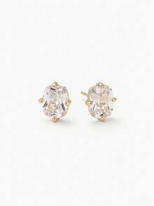 Vandermere 1 Pasang Anting Stud Zirkonia Kubik Romantis - 1# - View 2