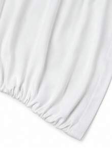 Women's Summer Vacation Solid Color Halter Neck Ruched Fitted Camisole Casual White - White - View 5