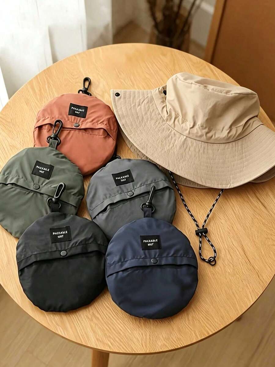 Foldable Bucket Hat, Wide Brim Sun Protection Hat, Portable Outdoor Fishing Hat, Suitable For Travel, Hiking, Beach