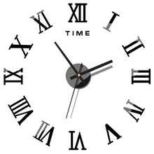 Acrylic Wall Clock, Vintage Roman Numeral & Pointer Design, Asymmetrical Shaped Panel, DIY Decoration Easy Installation (No Tools Required), Suitable For Office And Other Locations - 1PC - View 12