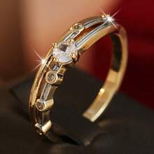 Women's Minimalist Thin Ring, Suitable For Daily Commute, Dating And Stacking Wear - Gold - View 5