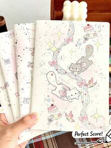 1/4Pcs Notebook, A5 Notebook, Planner, Diary, Notepad, Suitable For Daily Writing, Study Notes, Diary Writing, Stationery, Suitable For Students, Office Workers, Teachers, Planner, School, Office, Classroom, University, Desk, Home, Back To School, Suitable For Birthday Gift, Teacher's Day Gift, Christmas Gift, New Year Multi-Festival Gift - Multicolor - View 10