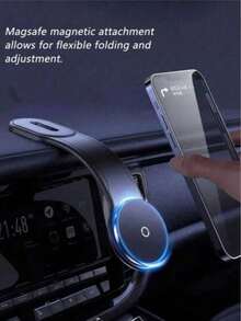 Car Phone Holder, Magnetic Car Phone Mount With Detachable And Flexible Aluminum Arm, Magnetic Phone Holder For Car Dashboard, Magnetic Car Phone Holder, Navigation Phone Holder - Long - View 7
