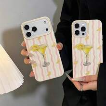 1 قطعة غطاء هاتف من مادة TPU بنمط مشروب الليمون المنعش الصيفي على كامل الشاشة متوافق مع iPhone 17 Pro Max/17/16 Pro Max/15/13/12/11/ S20 FE/A15/S24/A55/ Note 11/Note 12/Note 13 Pro غطاء واقي ناعم مضاد للسقوط بتغطية كاملة - أبيض - مشاهدة 6