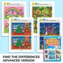 Toddler Find The Difference Activity Book, Preschool Learning Observation Training Busy Book, Workbook, Educational Book, Coloring Book, Birthday Gift - Multicolor - View 5