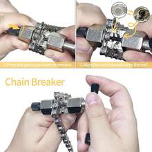 6/7/8 Speed Bicycle Chain 116 Links – Bicycle Chain With Chain Breaker, 3 Quick Links, Clamp, Hook, Wear Indicator, Mountain Bike And Road Bike Maintenance Kit - Multicolor - View 10