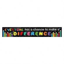 2pcs Inspirational Classroom Banner Poster, Positive Growth Mindset Banner, Teacher's Ideal Choice, Suitable For Decorating Classrooms, School Bulletin Boards, Back To School Season, Hallways And Classrooms - Multicolor - View 6