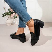 British Style Loafers Women 2026 New Spring French Flat Shoes Pointed Toe Pumps Spring Autumn - Black - View 5
