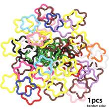 100pcs Colorful Star & Heart Shaped Hair Rings Hair Accessories Hair Ties, Suitable For Braids And Dreadlocks Cute Hair Accessories, DIY Handmade Bracelet Necklace Jewelry Making - Colorful Open Ring - View 10