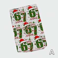 3 Styles Christmas Gift Wrapping Paper, With Number 6 And 7 Design, Suitable For Fun Gift Wrapping, Holiday Gifting, Christmas, Includes Jute Rope (Durable, Fade-Resistant) - B - View 11