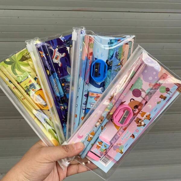 5pcs, Stationery Set/Cute Dinosaur Animal Garden Space Theme Stationery Set/New Year, Halloween, Christmas, Birthday, Back To School, Graduation Gift/Campus Kindergarten Prize/Student Supplies/Back To School. Learning Supplies