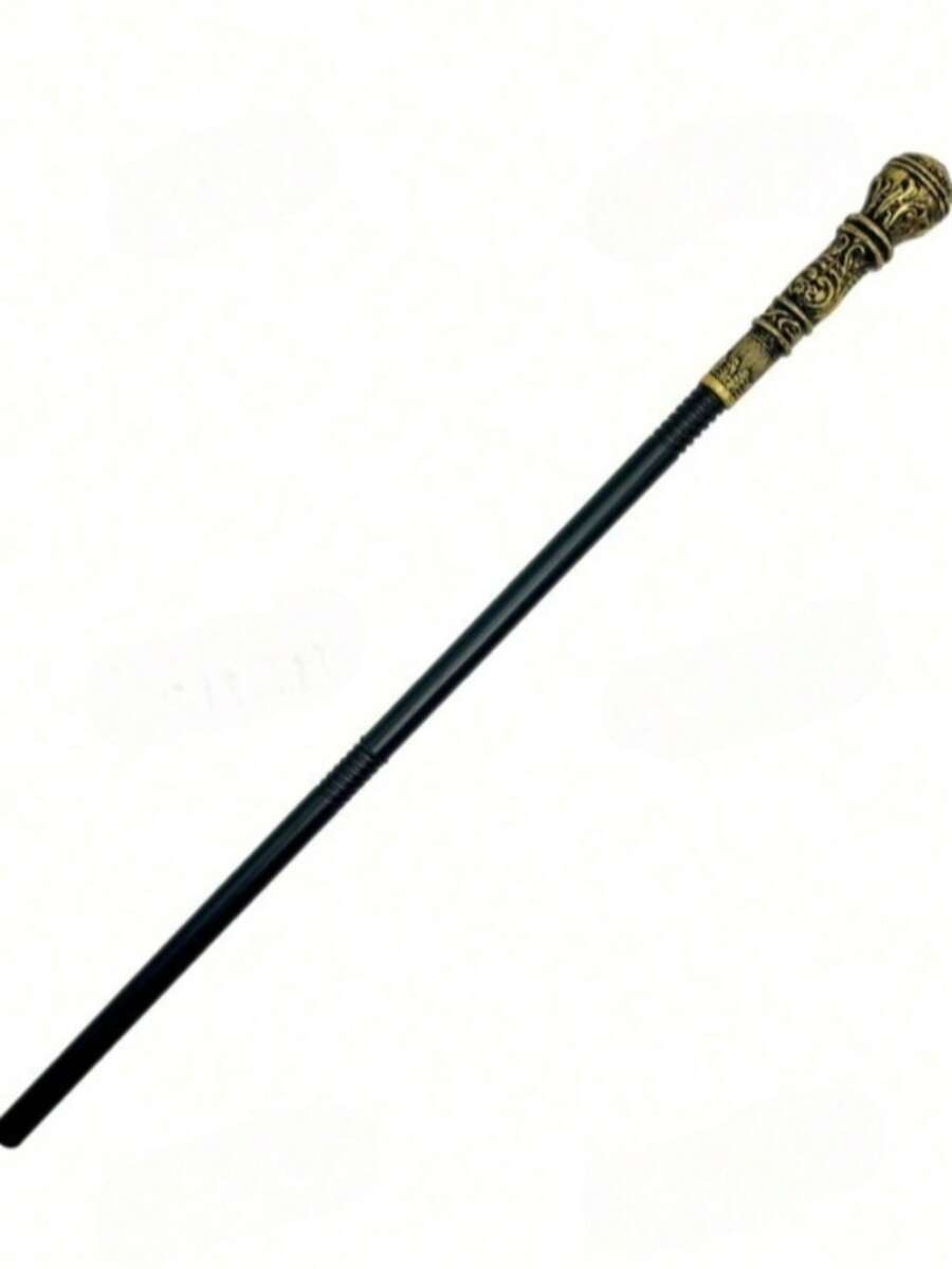 1pc Halloween Cosplay Wizard Staff Prop Egyptian Pharaoh Snake Head Staff Performance Royal Scepter Magician Wand - Black - View 1