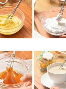 1/3pcs Mini Egg Beater, Stainless Steel Egg Whisk, Mixing And Stirring, Baking Tools, Kitchen Gadgets, Kitchen Supplies - Multicolor - View 2