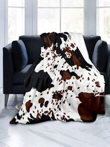 1pc Modern Style Soft & Comfortable Blanket, Minimalist Cool Design, Multi-Purpose Throw For Sofa, Bed And More, Outdoor Camping Leisure Blanket, Suitable For Home, Picnic, Travel, All-Season Comfort, 280gsm Polyester, Machine Washable - Multicolor - View 4