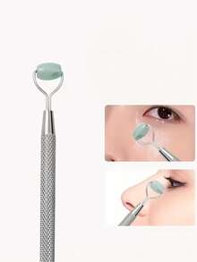 2pcs Metal Jade Eye Massager, Nose Lifting Facial Massager, Wireless Design, Magic Tool For Higher Nose Bridge, Gua Sha Beauty Wand, Facial Massage Lifting And Firming Nose Bridge Enhancer, Muscle Relaxation Beauty Wand, PVC-Free - Multicolor - View 7