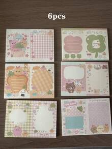 Cute Series Mini Bun A7 Retro Memo Pad, Non-Sticky Notepad Material, High-Quality Decorative Stationery For Students, Suitable For Back To School, Graduation Season, Holidays School Supplies - one-size - View 13