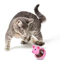 Mouse-Shaped Cat Treat Dispenser Toy, Interactive Rolling Food Puzzle Feeder, Suitable For Cats And Small Dogs, Enrichment Toy To Stimulate Pet's Sense Of Smell, Indoor Pet Slow Feeding Game - Multicolor - View 7