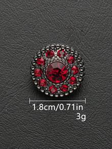 8pcs Round Fully Beaded Gold Small Buttons, Suitable For Shirts, Cardigans, Dresses, Coats, Sweaters, Jackets Decoration, Hand-Sewn Buttons, Suitable For Handheld Flower Gift Boxes, Shoes, Hats, Luggage DIY Accessories - Multicolor - View 15
