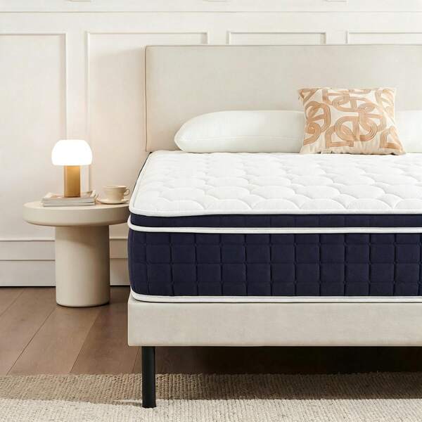 Materasso Sour Lemon 140x200cm, materasso a molle H5 altezza 25cm, materasso a molle insacchettate ortopedico di media rigidità, materasso per adulti