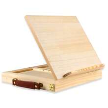Portable Wooden Table Easel Box With Storage Folding Artist Easel Adjustable Drawers - A - View 6