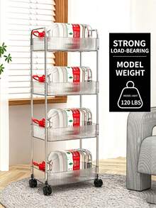 Acrylic Rolling Storage Rack, No Assembly Required, Portable, Rotatable, Movable Organizer; Suitable For Cosmetics, Kitchen, Bedroom, Bathroom, Living Room, Office, Multi-Functional Storage Solution - View 8