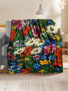 Soft And Comfortable Exquisite Printed Cute Animal Blanket, 2D Flat Print Pattern Multi-Purpose Blanket For Sofa, Bed And More, Outdoor Camping Leisure Blanket, Suitable For Home, Picnic, Travel, All Seasons Comfort, Modern Style, Polyester, Machine Washable - Multicolor - View 3
