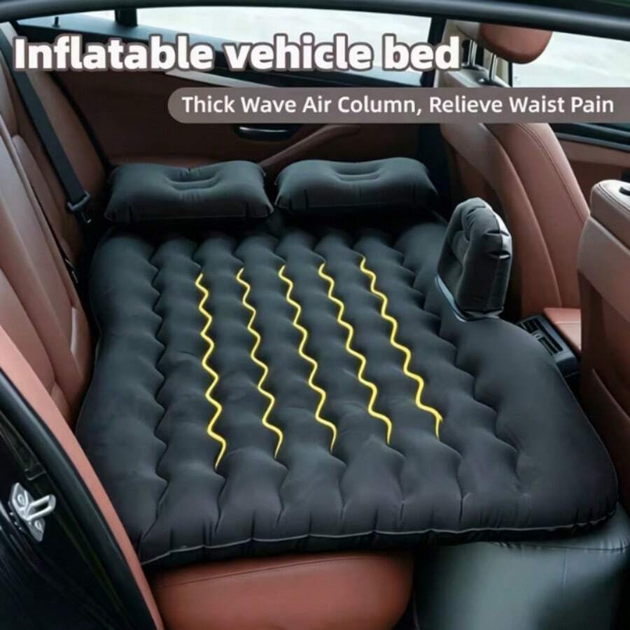 Car Inflatable Air Mattress, Essential Accessory For Road Trips, Quickly Turns Car Back Seat Into Comfortable Bed, Portable And Easy To Store, Thick Soft Skin-Friendly, Universal For Sedan And SUV, Camping Vacation Travel Sleep Aid, Relieves Travel Fatigue, Premium Holiday Gift For Halloween And Christmas