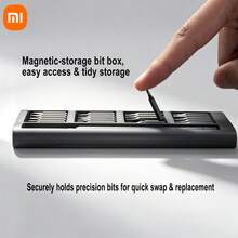 Xiaomi 24-In-1 Precision Screwdriver Kit Co-Developed With Wiha, Magnetic Screwdriver Set, 24pcs S2 Steel Bits, Pop-Up Aluminum Alloy Storage Case, Portable Electronics Repair Tool For Smartphone, Laptop, Watch, Eyeglasses, Camera DIY Disassembly - Grey - View 5