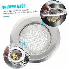 2/5pcs Kitchen Sink Accessories Anti-Clogging Drain Strainer, Kitchen Sink Filter Mesh, Garbage Filter, Sink Basin Filter, Drain Basket, Floor Drain Hair Catcher, Sink Basin Drain Hole Cover Plug - Silvery - View 8