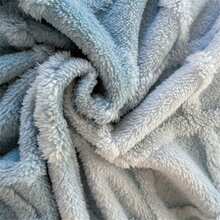 1 buah Selimut Flanel Tebal dan Hangat, Selimut untuk Tidur Siang di Kantor, Selimut untuk Mobil, Selimut untuk Bersantai - Baby Blue - View 6