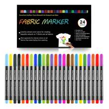 1pc 24-Color Fabric Marker Pen, Waterproof Non-Fading Textile Pen, DIY Hand Painting Marker Pen For T-Shirts, Shoes, Colorful Marker - Fabric Painting Pen - View 14