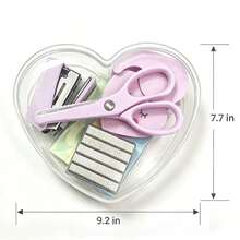 1Set Lovely Heart Pattern Multi‑Functional Stationery Combo Set - Heart-shaped - View 3