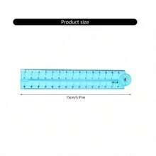 1pc/2pcs 30cm Colorful Transparent Flexible Ruler, Bendable Durable Plastic Ruler With Clear Markings, Portable Multi-Purpose Drawing Stationery, Suitable For Sketching, Drafting, Homework And Office, Back To School Gift - Multiple Styles - View 3