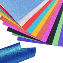 21pcs Assorted Colors Random Glitter Cardstock | A5/A4 Thickened Handmade Paper, Full Glitter, Rich Colors & Diverse Options, Suitable For Holiday Paper Cutting, Creative Greeting Card Making, Party Backdrop, Gift Box Decoration, Art Collage Creation, Starlight Texture DIY Art Cardstock - 21 Glitter Cardstock Sheets - View 4