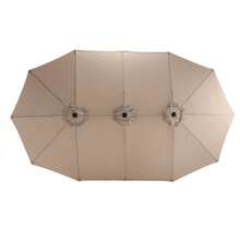14.8 Ft Double Sided Outdoor Rectangular Large With Crank ( Orange )(No Base) - 卡其色 + 鋼鐵 + 花園與戶外 - 查看 5