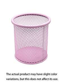 Hollow Mesh Pen Holder Storage Box Multifunctional Stationery Organizer Rack Makeup Brush Holder For Storing Eyeshadow Brushes Pencils And Various Office Stationery For Student Back To School Desktop Decor School Supplies Vanity Accessories - Multicolor - View 12