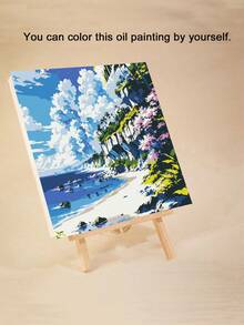 成人数码油画，丙烯颜料，简易成人数码油画，适合初学者，DIY数码油画，可作礼物或家居墙面装饰，尺寸：20英寸宽 x 20英寸长 / 30英寸宽 x 30英寸长 - 藍色 - 查看 9
