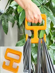 2/3 st kraftig bärbar 3D-printad upphängningskrok för plastpåsar, med halkfritt handtag och bärbart upphängningssystem, lämplig för montering med flera krokar, för att hänga upp plastpåsar - flerfärgad - Visa 3