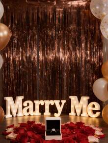 3 Pcs Brown Sequin Fringe Curtain, Foil Backdrop For Western Birthday, Cowgirl Theme Party, Bachelorette Party, Country Wedding, Photo Booth Decor Strips, Farmhouse Decor, Wild West Theme, 70s Retro Party, Men's Birthday Fall Harvest Decorations - Brown - View 4