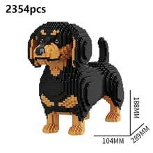 2356pcs Micro Particle Orange Tabby Cat Building Block Set, 2 Styles Optional DIY Assembly Pet Model, Desktop Home Decor Creative Handmade Craft Gift, Suitable For Hobby Collectors - Multicolor - View 9