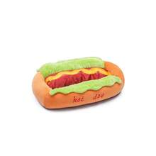 Cute Bread Hot Dog Shaped Dog Bed, Cat Bed, Removable Washable Pet Mat, Comfortable Soft Small Pet Sofa, Non-Slip Bottom Design - Multicolor - View 10