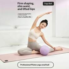 1 buah Bola Yoga Oval Bertekstur untuk Meredakan Tekanan Perut, Bola Latihan Anti Pecah untuk Memperbaiki Diastasis Recti, Bola Kebugaran dengan Titik Pijat Anti Selip untuk Latihan Inti Pemula dan Olahraga di Rumah - Bola yoga - View 1