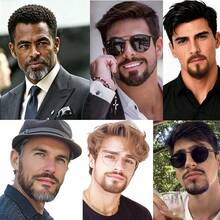 Hand‑Tied Human Hair Fake Mustache, Transparent Lace Base, Realistic Breathable Facial Hair For Cosplay Theater Party Halloween & Other Festivals - Multicolor - View 10