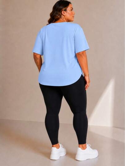 Blusa Feminina Mullet Longa em Viscolycra – Camiseta Tapa Bumbum Soltinha para Legging | Moda Casual e Fitness Primavera e Verão