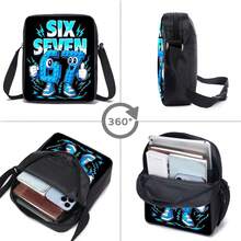 3 Pieces Set Fun Pattern 15-Inch Lightweight Outdoor Casual Backpack, Back To School Student Backpack + Crossbody Bag Combination - 16-inch Three-piece Set - View 9